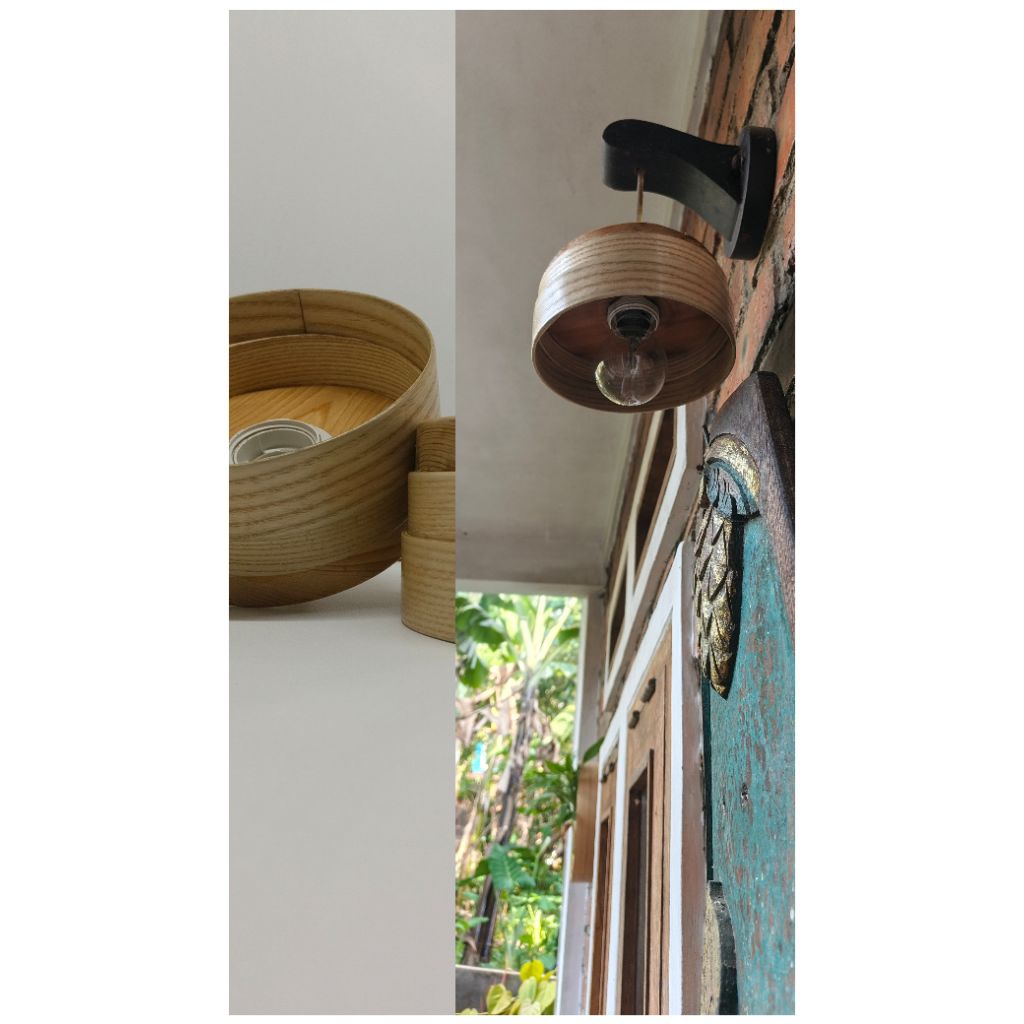 kap lampu gantung kayu minimalis