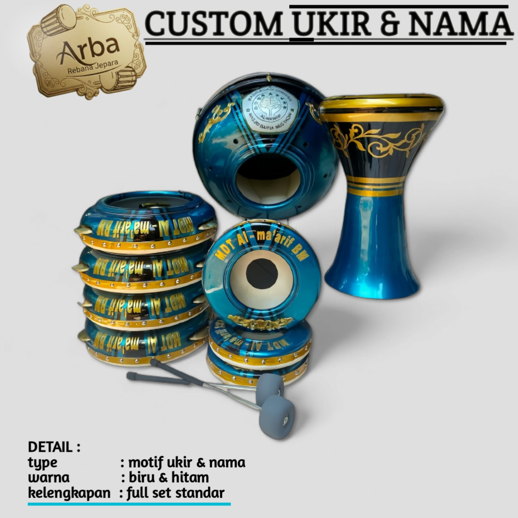 1 Set Rebana Hadroh Ukiran Berkualitas Jepara