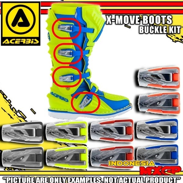 ACERBIS X-MOVE BOOTS BUCKLE REPLACEMENT STRAP LOCKER KIT - KEPALA PENGUNCI CADANGAN TALI STRAP SEPAT