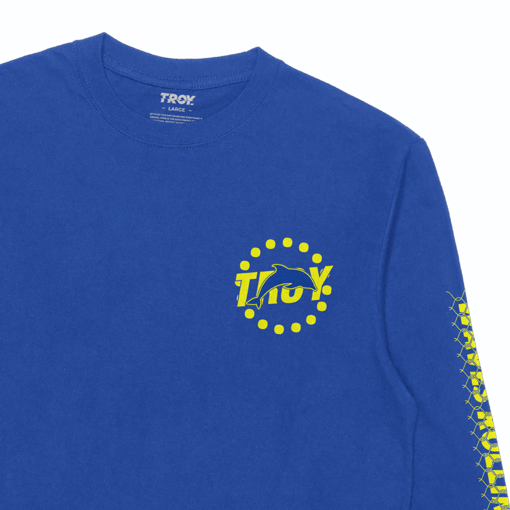 Troy Company Longsleeve Tshirt Benhur Waves - Kaos Lengan Penjang Biru Benhur LSD 3350