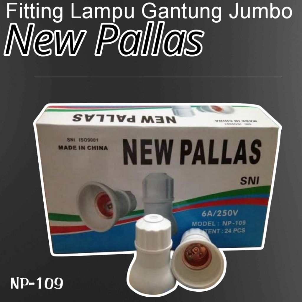 Fitting Lampu Gantung Jumbo Putih Merek New Pallas NP-109