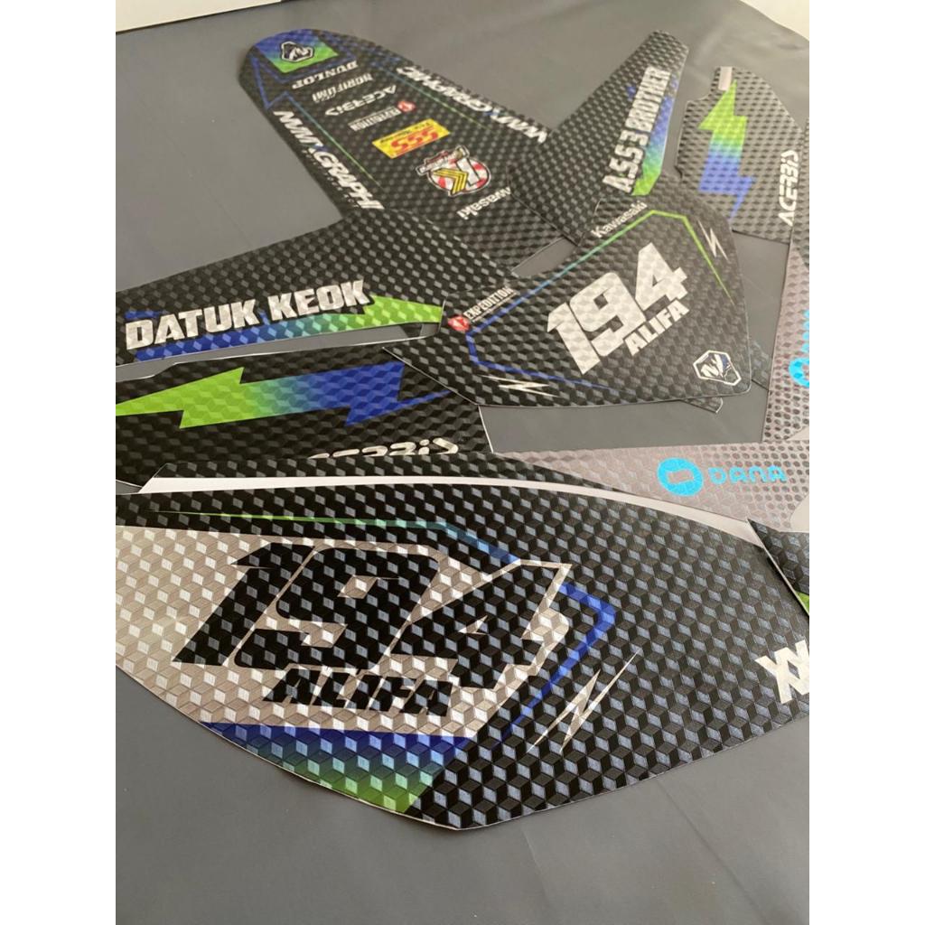 DECAL STIKER KLX OLD FULL BODY CHROME DOFF PRIZM CUSTOM KREN