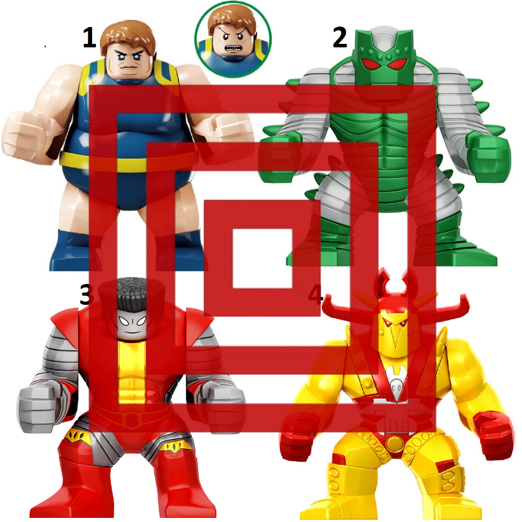 Marvel X-Men Blob Colossus Doombot Dr Doom Kurse Action Figure Mini