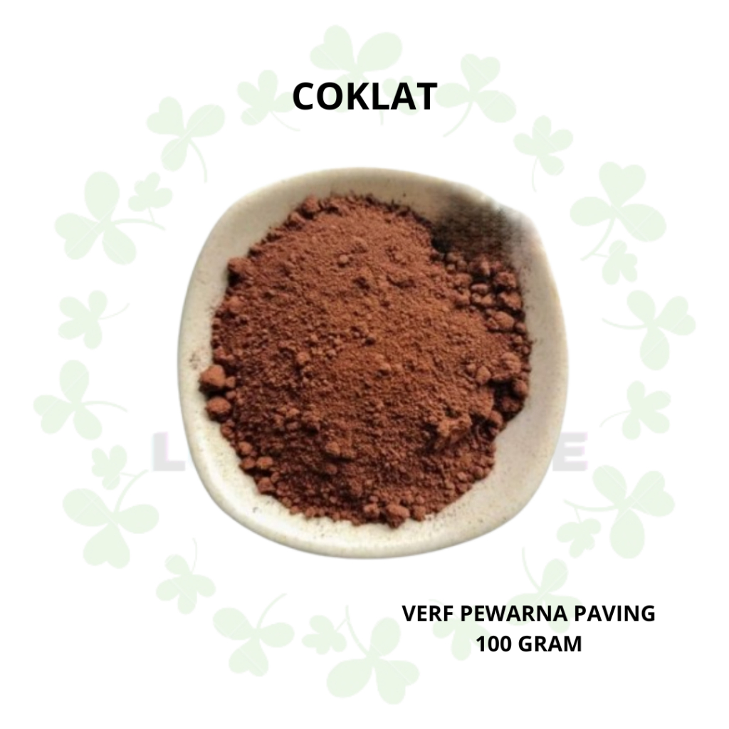 Verf Warna Coklat 100gr Pewarna Paving Bubuk Iron Oxide Untuk Semen Beton Genteng Batako