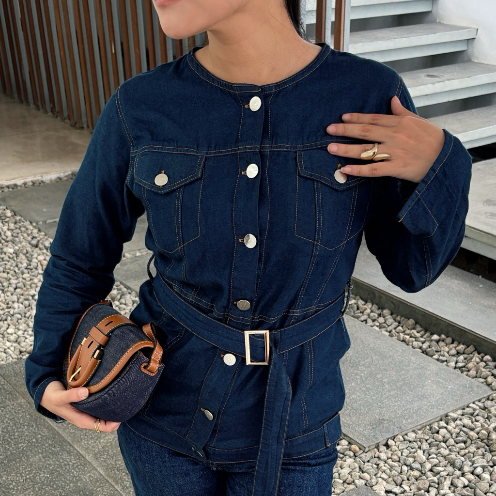 Elora Denim Shirt | Kemeja Denim Wanita | Kemeja Wanita | Kemeja Denim Viral