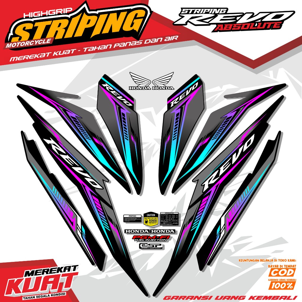 STRIPING ABSOLUTE REVO 110 LAMA / STIKER REVO / REVO ABSOLUT / STRIPING REVO 110 / STICKER REVO ABSO