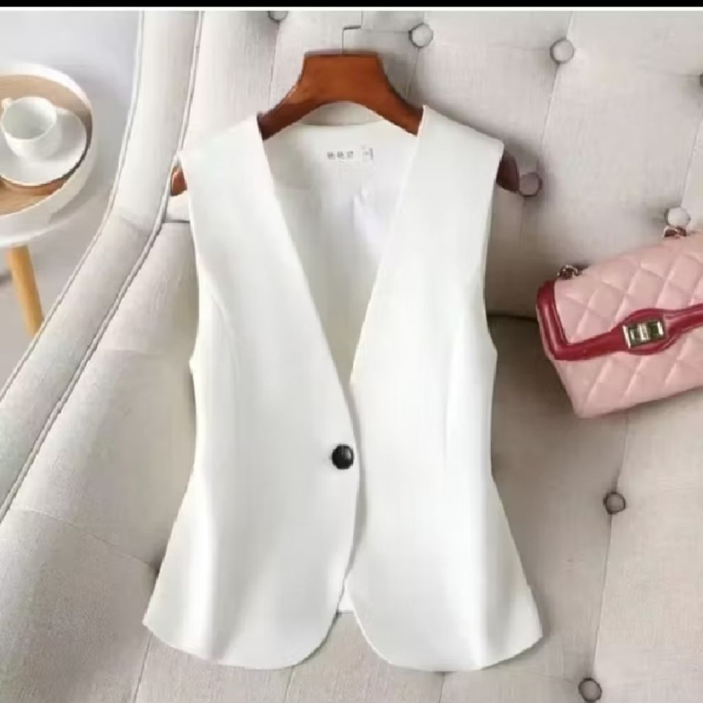 rompi wanita/ vest wanita kancing 1/rompi polos