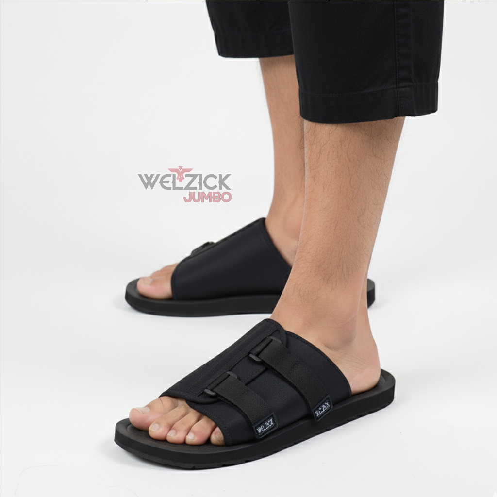 Welzick - Sandal Slide Jumbo Outdoor - Exvander Big Size Black