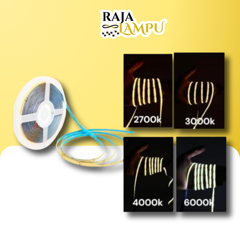 Lampu Led Strip COB DC 12V  Strip Led Light 320 Led 3000k 4000k 6000k