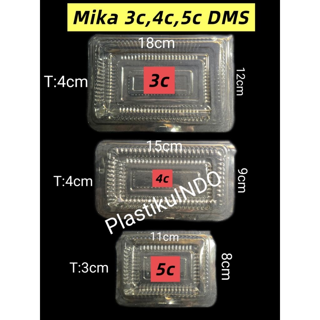 Mika Nasi / Kotak Nasi / Plastik Mika Nasi Kuning / Mika Snack 100pcs