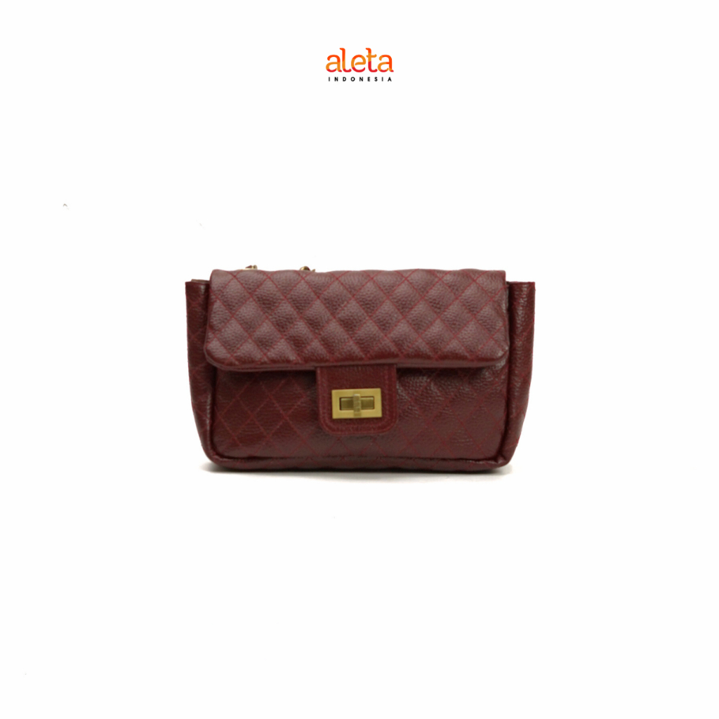 Aleta Indonesia - Meira Slingbag Wanita Kulit Asli Tas Selempang Simple & Elegan Cocok Hangout Free 