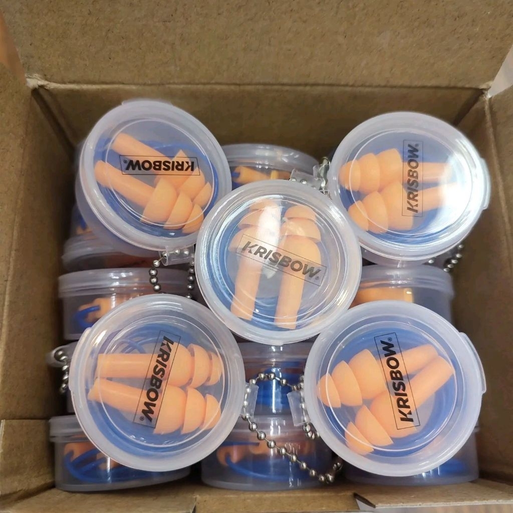Krisbow  Earplug Silikon Dengan Kabel per Pasang