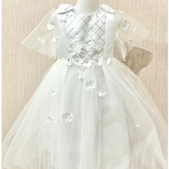 Balloon Girl Party White Flower Dress