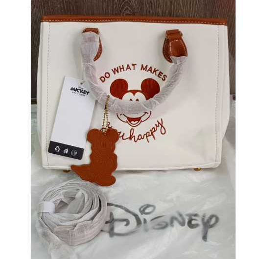 tas tote mickey mouse disney warna putih