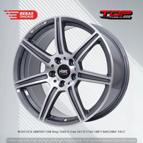 velg palang rostock am7007 original r18 | pelek untuk mercedes benz mercy lebar 8/9 inch