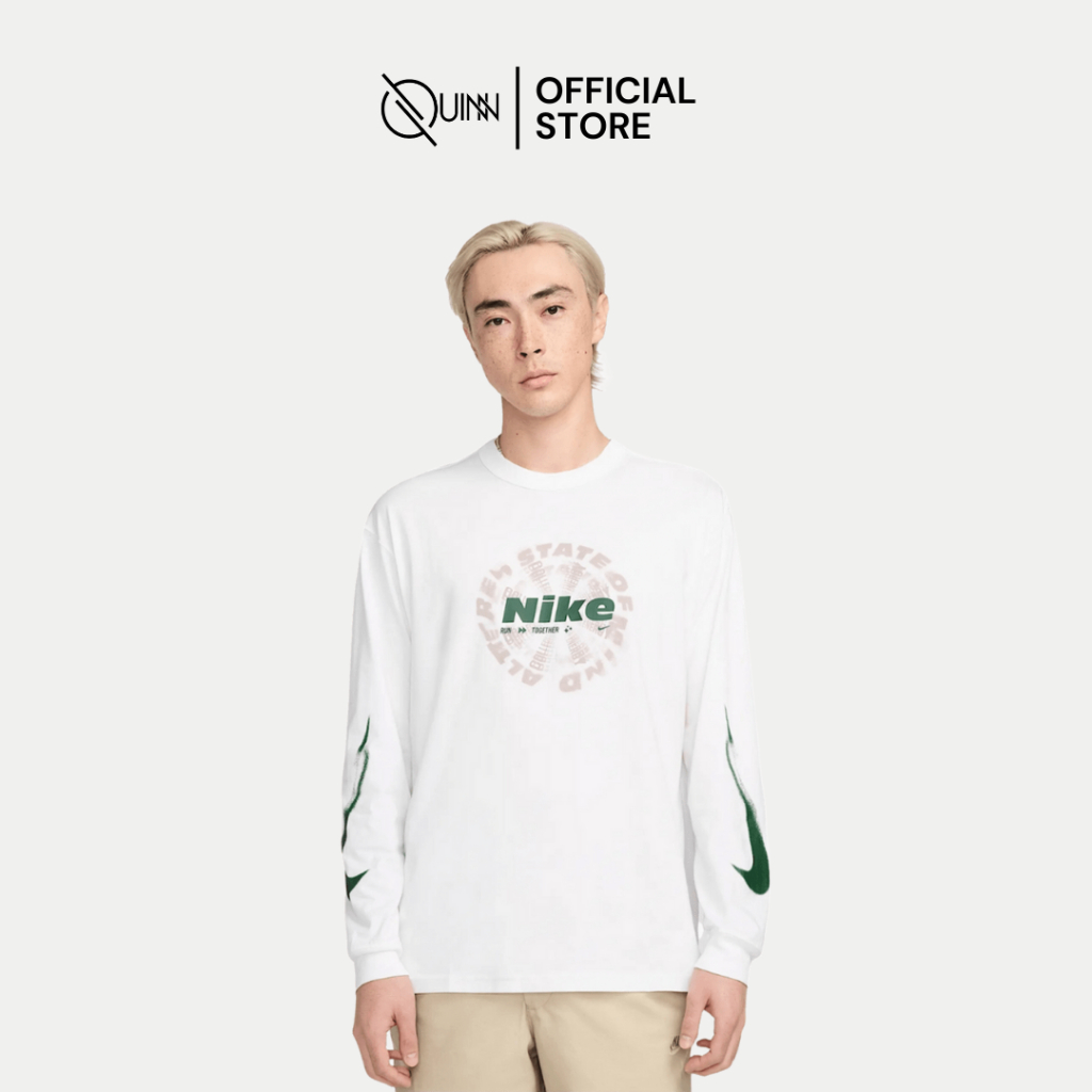 Nike Sportswear Long Sleeve White / Kaos Lengan Panjang Pria