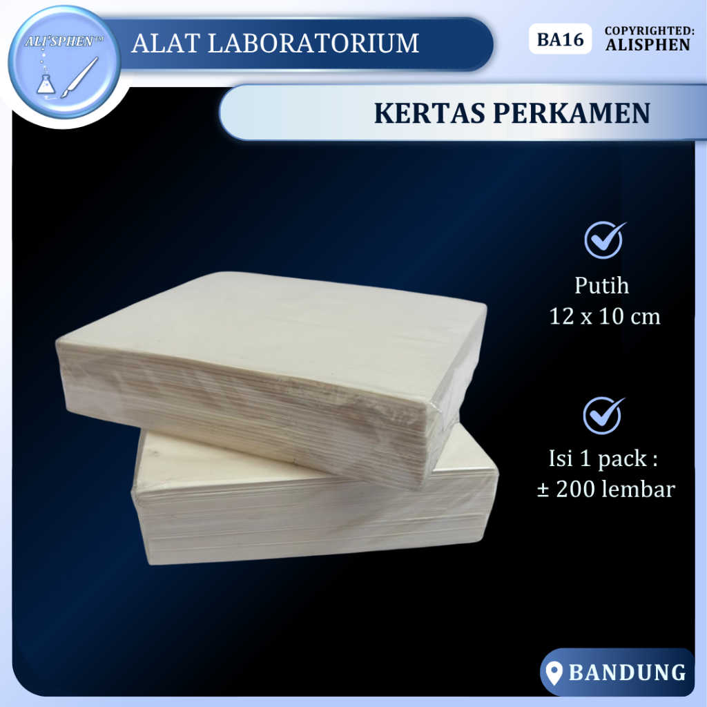 [BA16] Kertas Perkamen Putih/Abu 12x10cm
