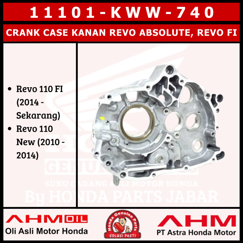 Crank Case Kanan Revo Absolute KWW, Revo FI K03 11101KWW740