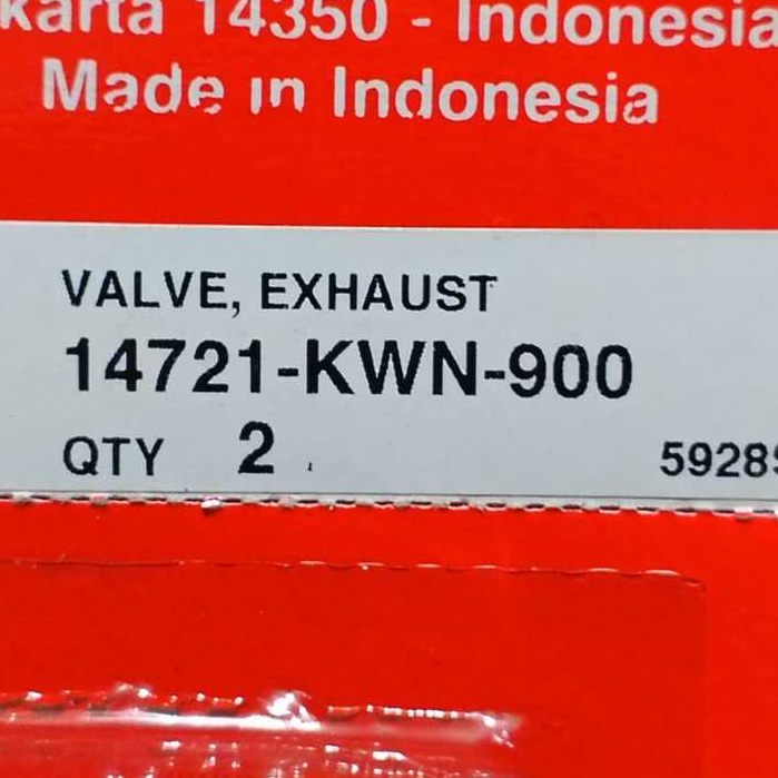 Klep Ex Honda Vario 125 Fi Pcx 125 Cbu Vario 125 Esp K60 K60R K2V 14721 KWN 900