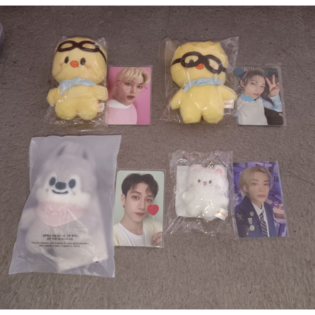 (Last Stock, Baca Deskripsi) Skzoo Bbokari Pilot Unsealed, Skzoo Wolfchan 5clock, Micro Jiniret, Skz