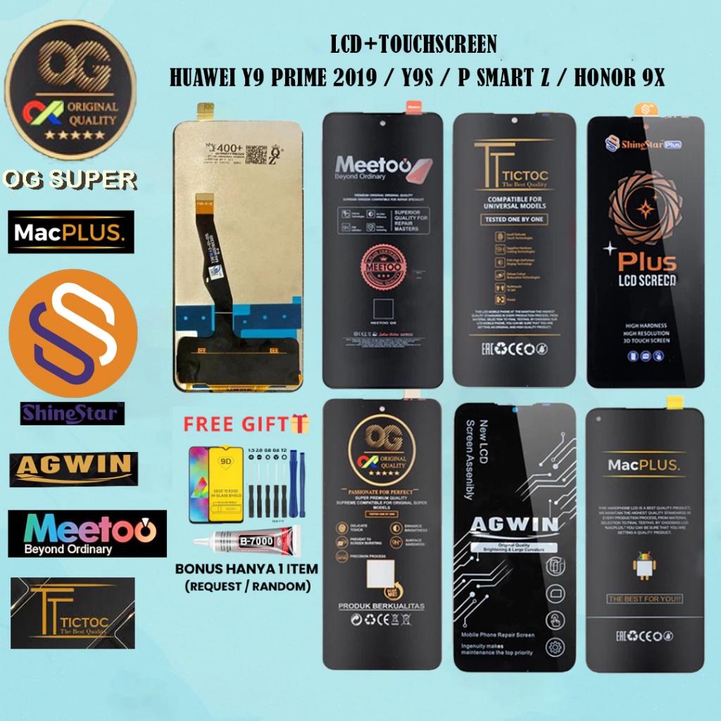 LCD + TOUCHSCREEN HUAWEI Y9 PRIME 2019 / Y9S / P SMART Z / HONOR 9X FULL SET ORIGINAL