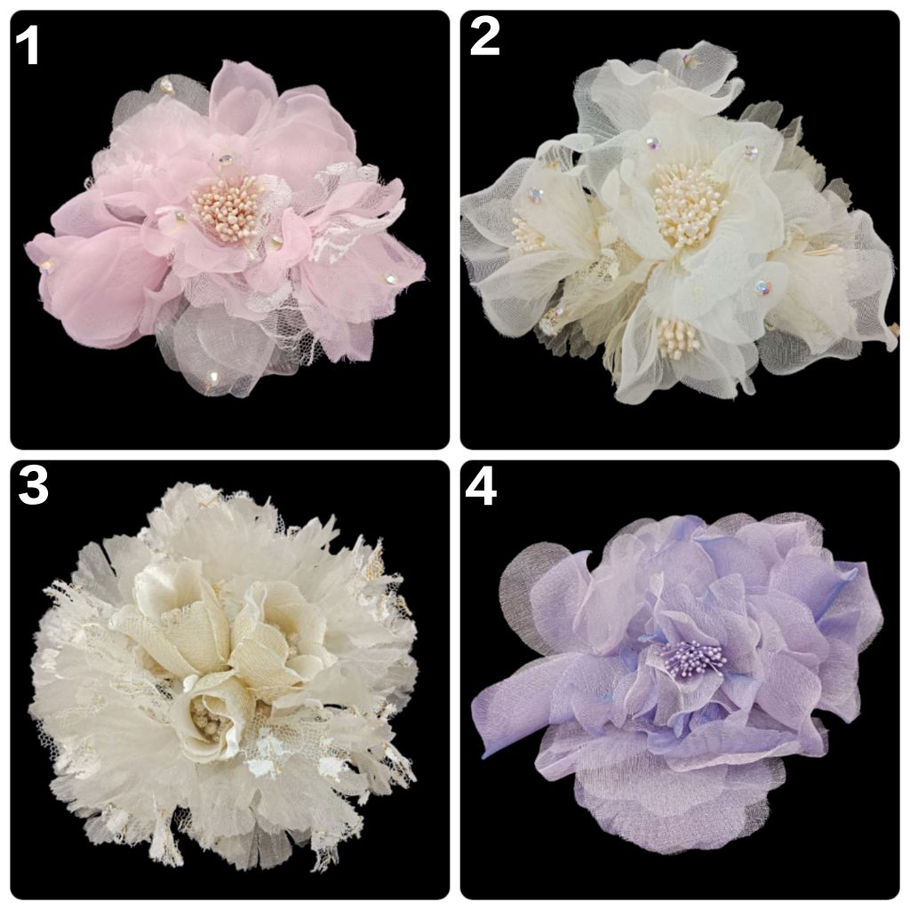 Bunga Korsase Gaun,Korsase Rambut/Korsase gaun/korsase kebaya/hiasan bunga pundak/ bros gaun/ hiasan