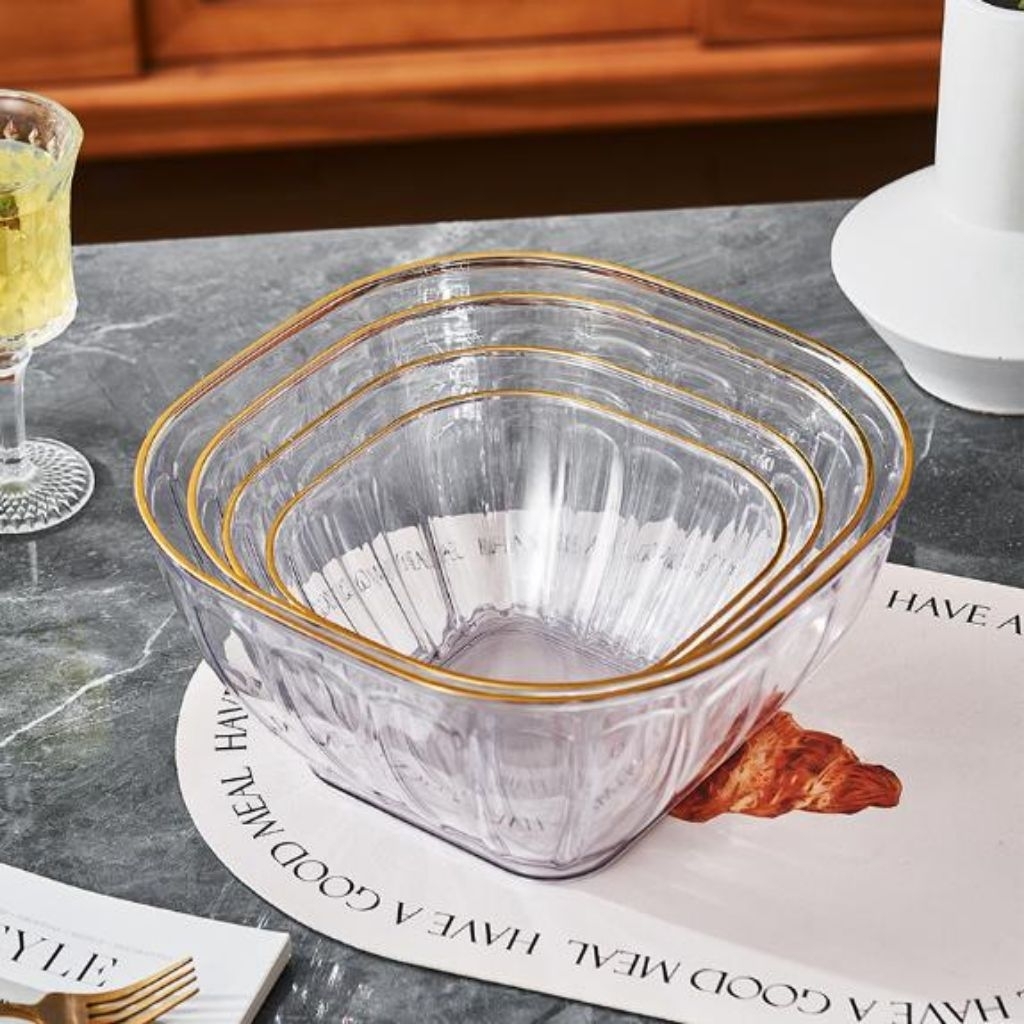 Mangkok Takawa/Mangkok Plastik Bening/Mangkok Estetik Tebal