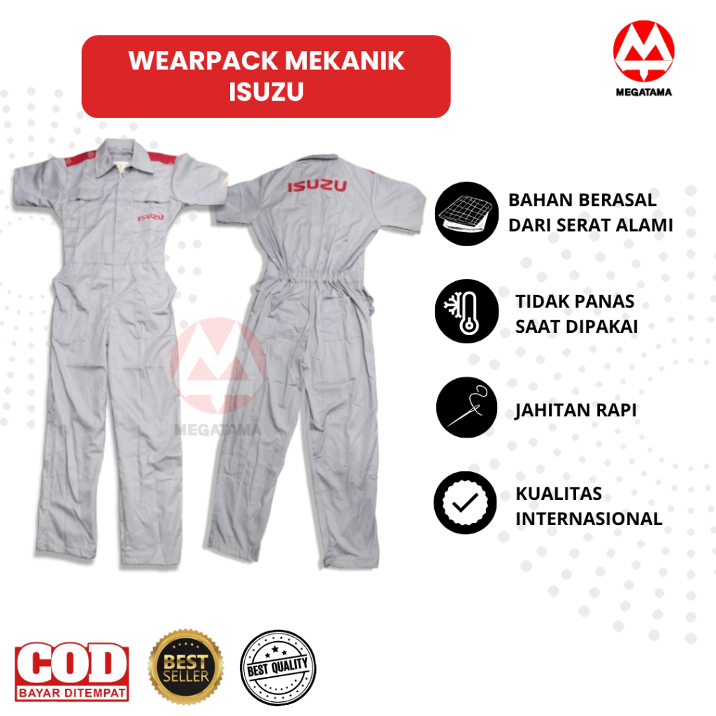WEARPACK ISUZU | Seragam Isuzu| Wearpack Safety | Seragam Bengkel | Seragam Pria Isuzu