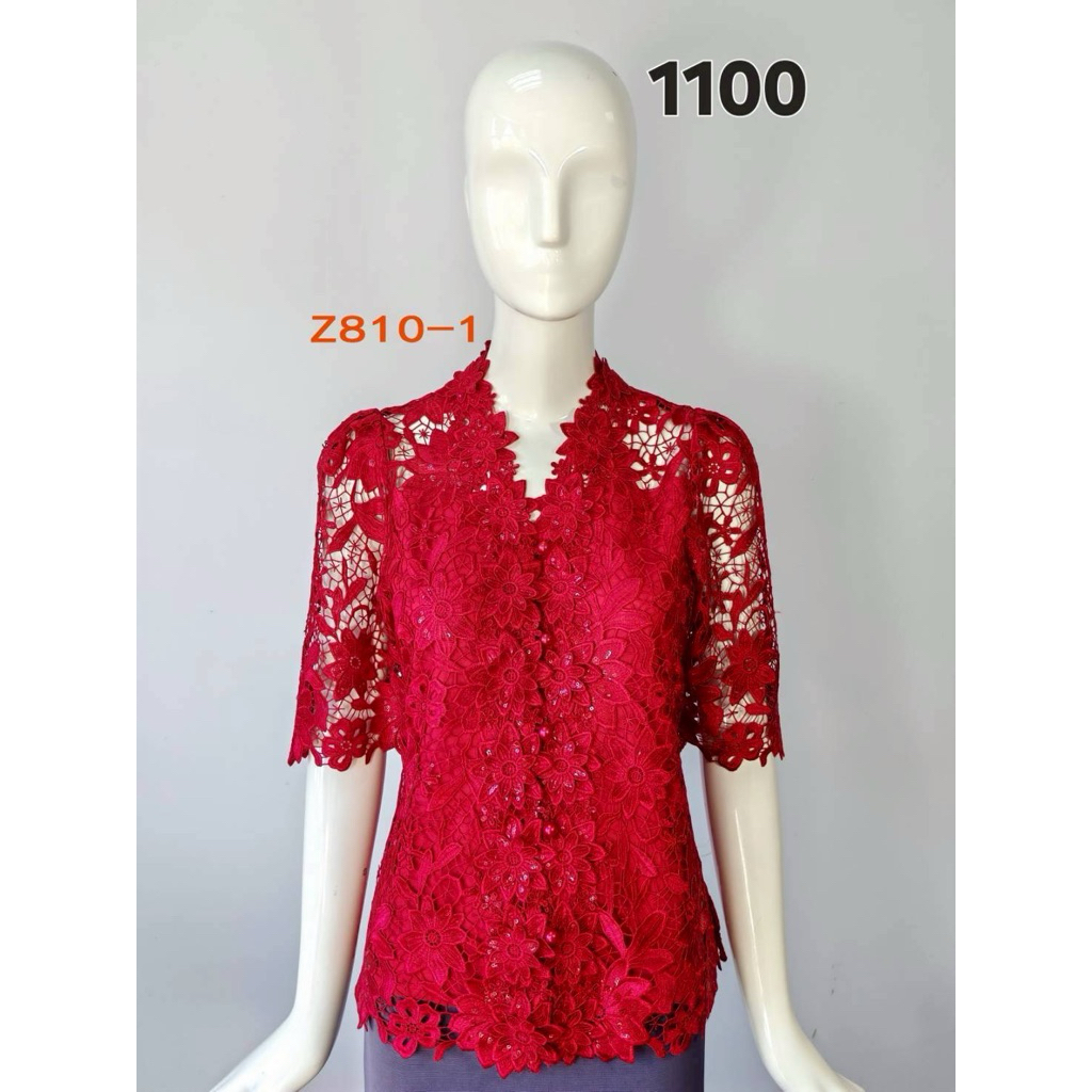 ATASAN BLOUSE BROKAT PINK BOUTQIUE CASUAL WEAR IMPORT MADE IN THAILAND BANGKOK  PINK BUTIK