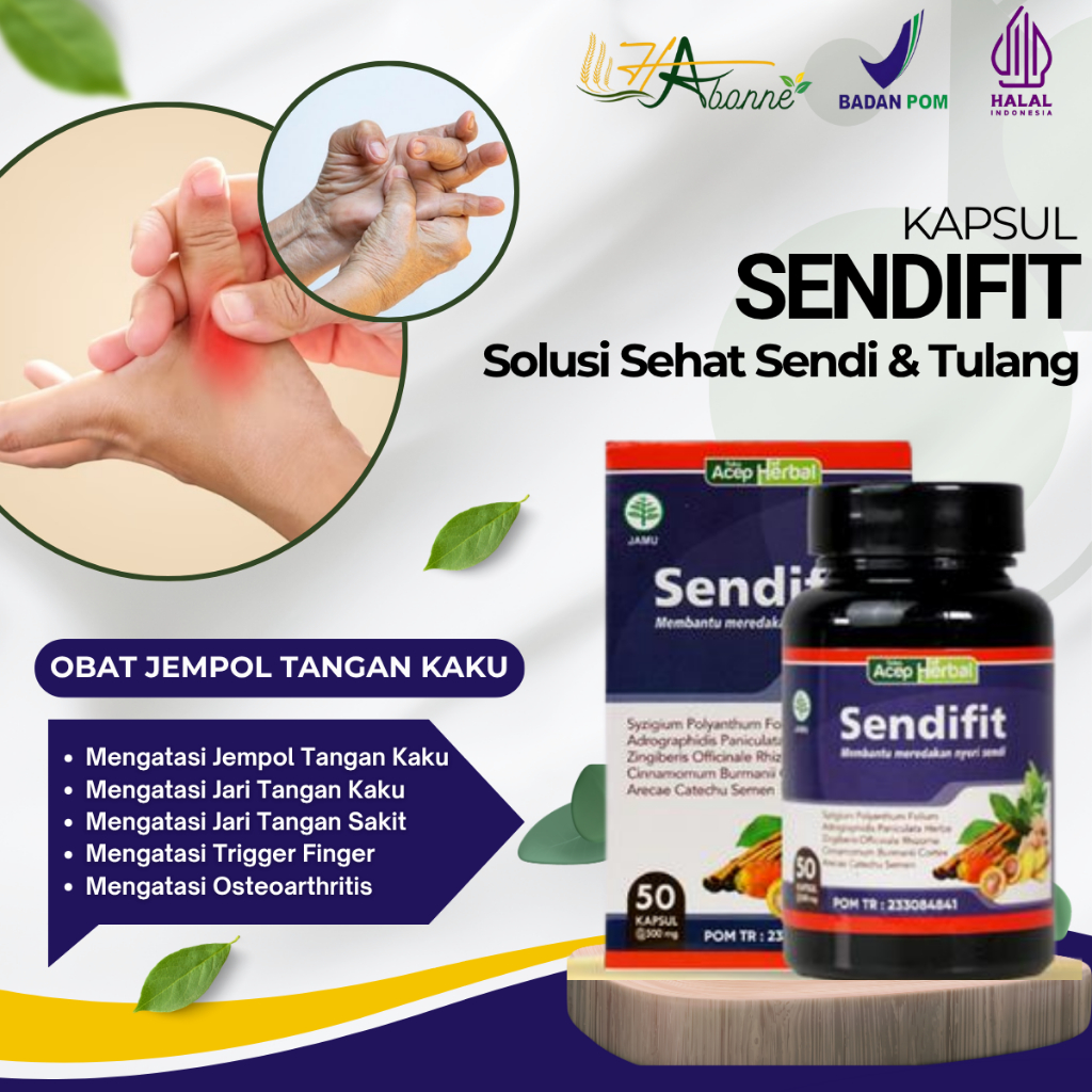 Obat Jempol Tangan Kaku, Jari Tangan Kaku, Jari Tangan Sakit Trigger Finger Herbal Sendifit Original
