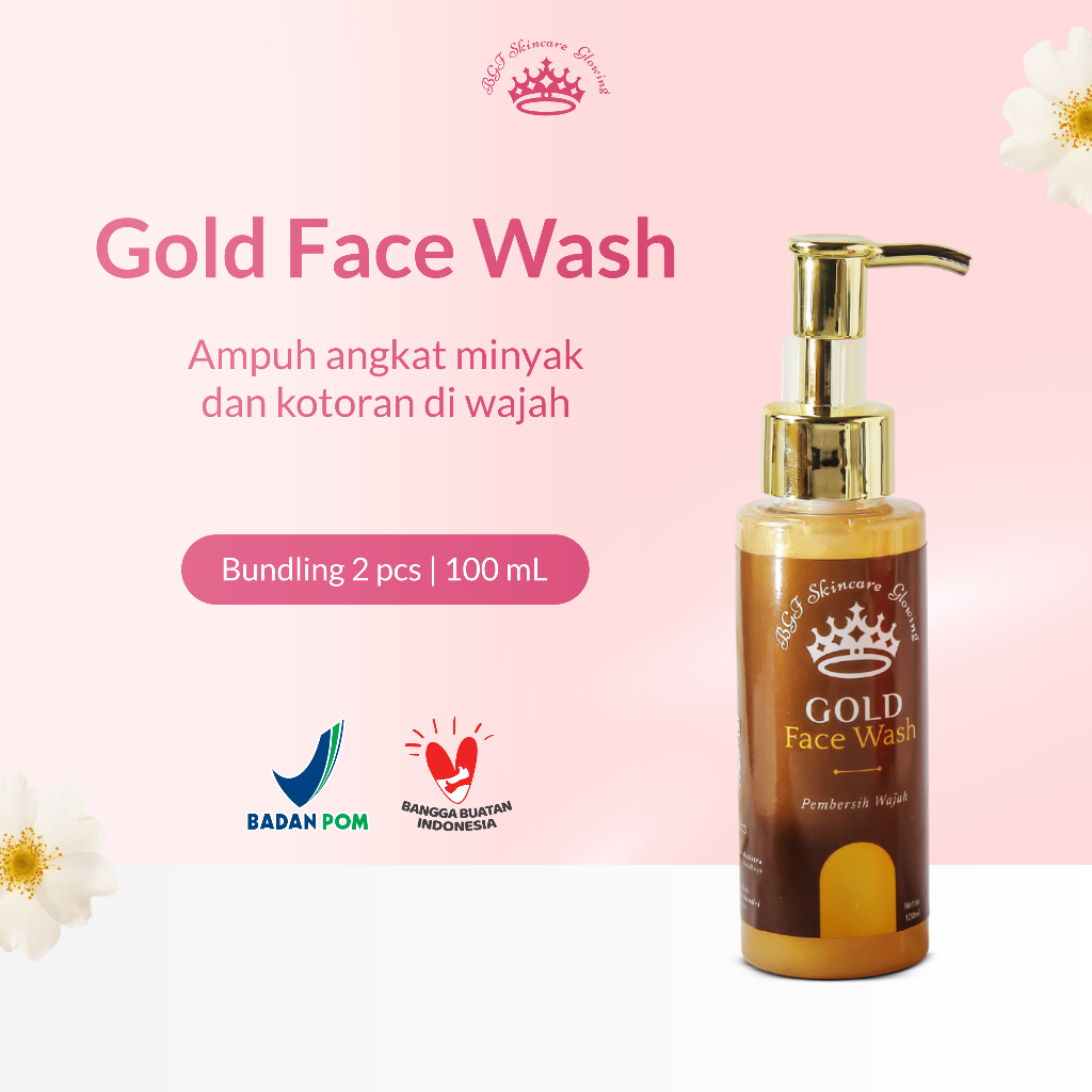 Beauty Glow Farma - Gold Facial Wash | Sabun Cuci Muka untuk Semua Jenis Kulit - 2 pcs 100 mL