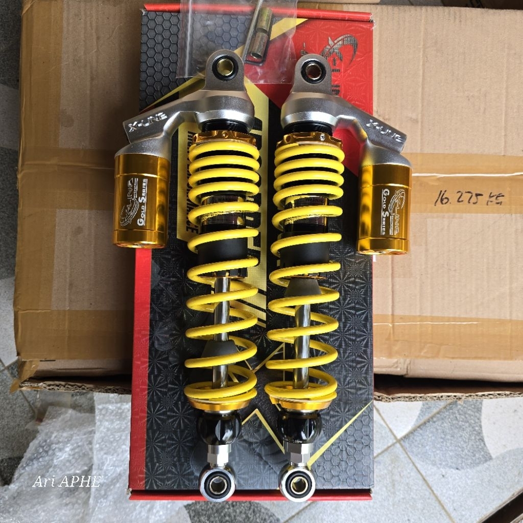 PROMO XLINE Shock Shockbreaker Tabung Atas Fungsi 2 Setelan Tipe 509 ukuran 360mm