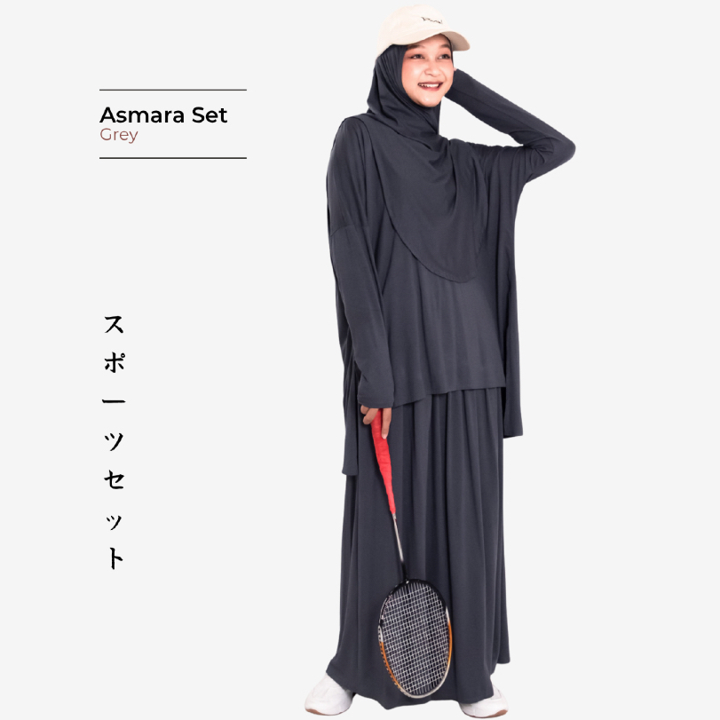 Mininos Asmara Set 3in1 | Setelan Atasan Daily Olahraga Remaja Muslim Baju Atasan Bawahan Kekinian N