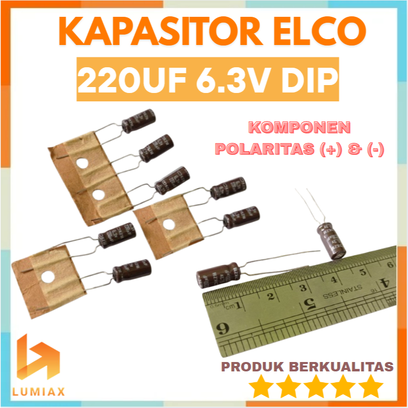 Elco 220uf 6.3v original terbaik
