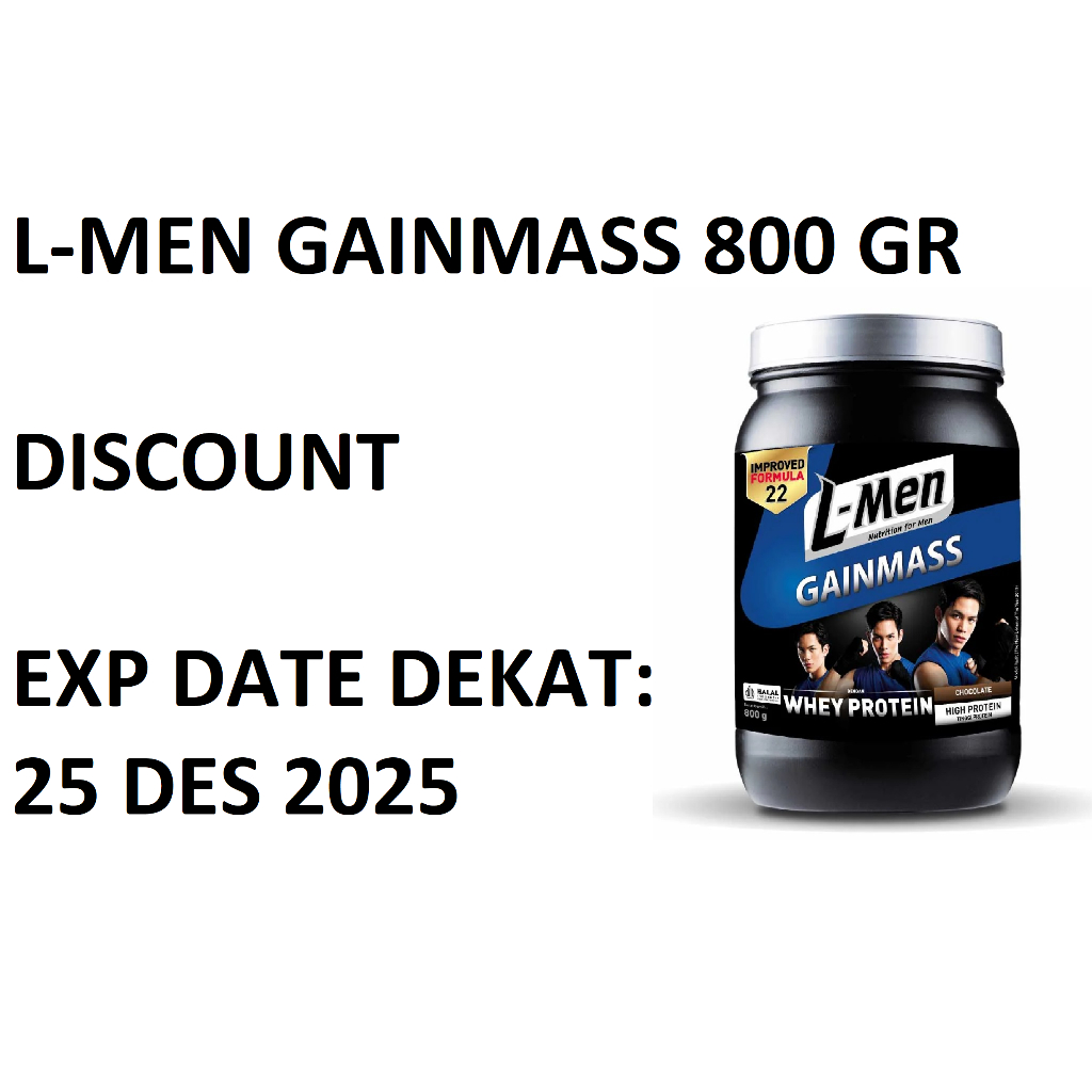L-Men Gain Mass Chocolate Klepon Latte Taro Susu Tinggi Whey Protein Lmen Gainmass Penambah Massa Ot