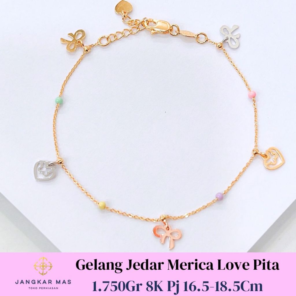 GELANG EMAS JEDAR LOVE PITA 8K 1.750GR