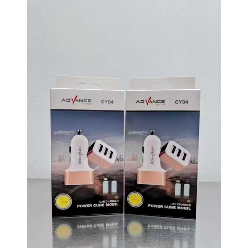 Charger Mobil Fast Charging 3in1 || Car Charger Mobil Multi Port USB || Charger Mobil Merk Advance 3
