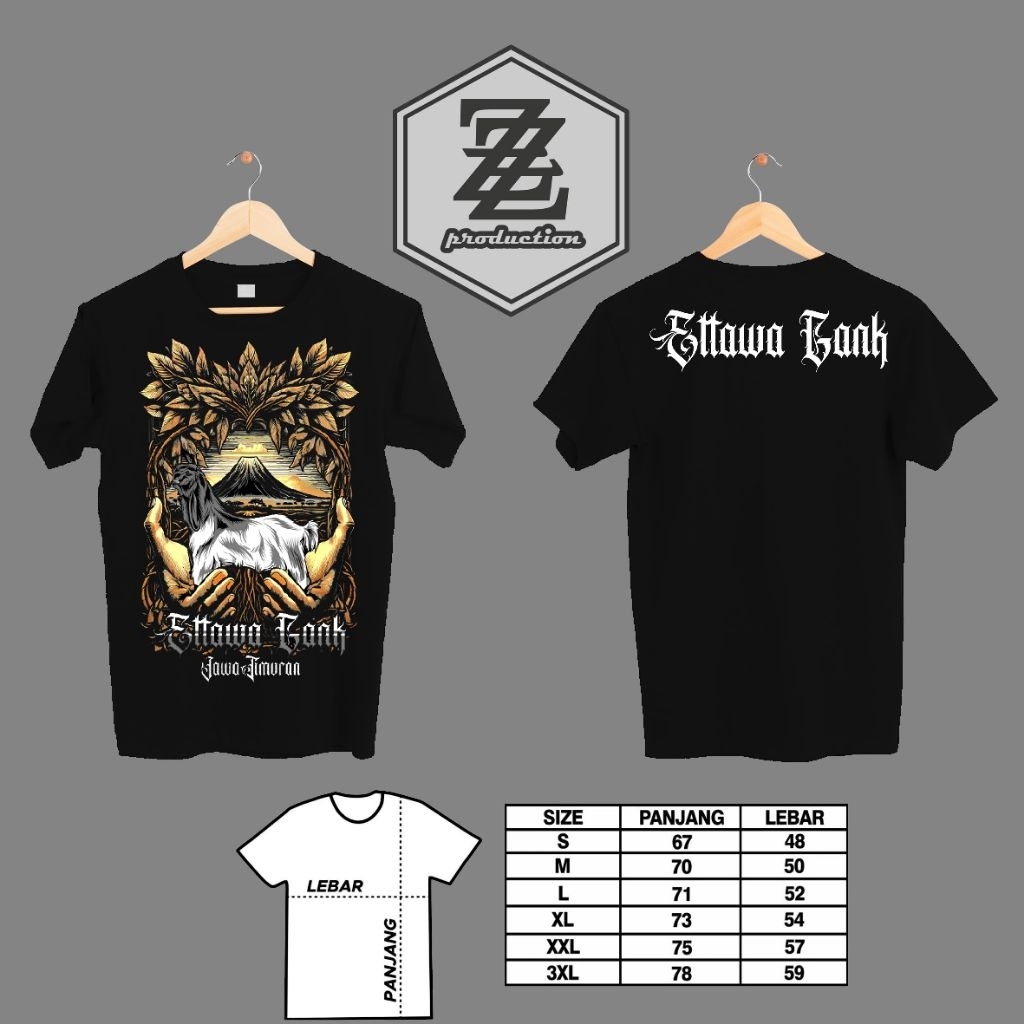 Kaos Ettawa Gank Cotton Combed 24s Plastisol Ink