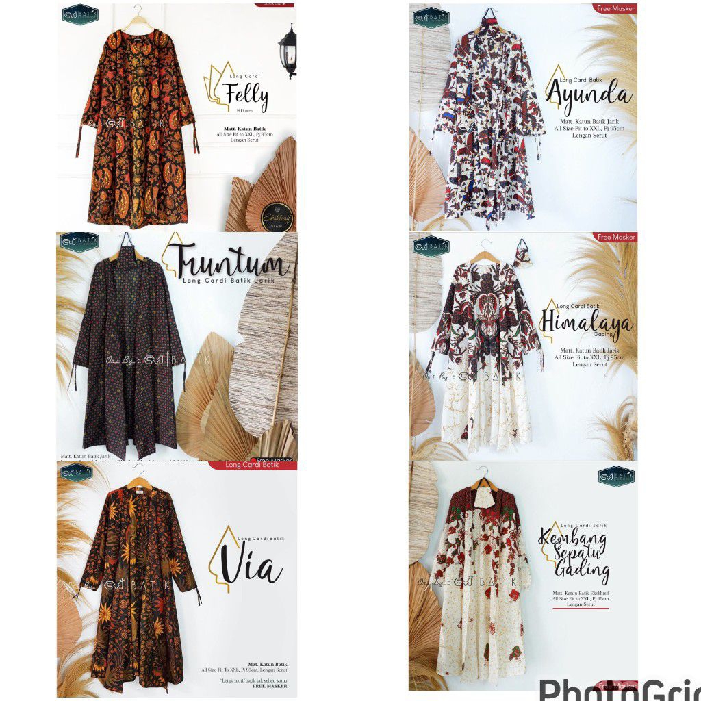 Outer Batik LongCardi Fashion Wanita Modern / UnggulJaya
