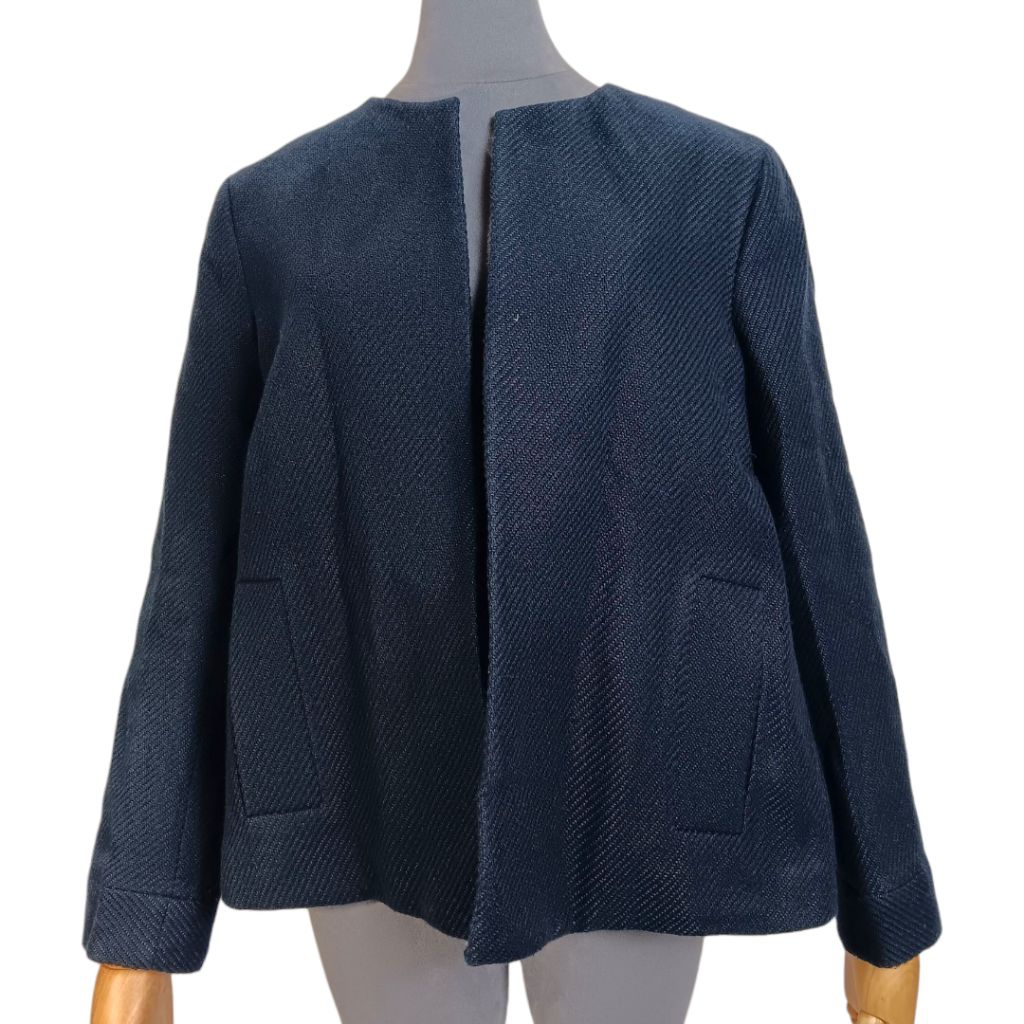 Preloved Massimo Dutti Blazer Navy A-Line