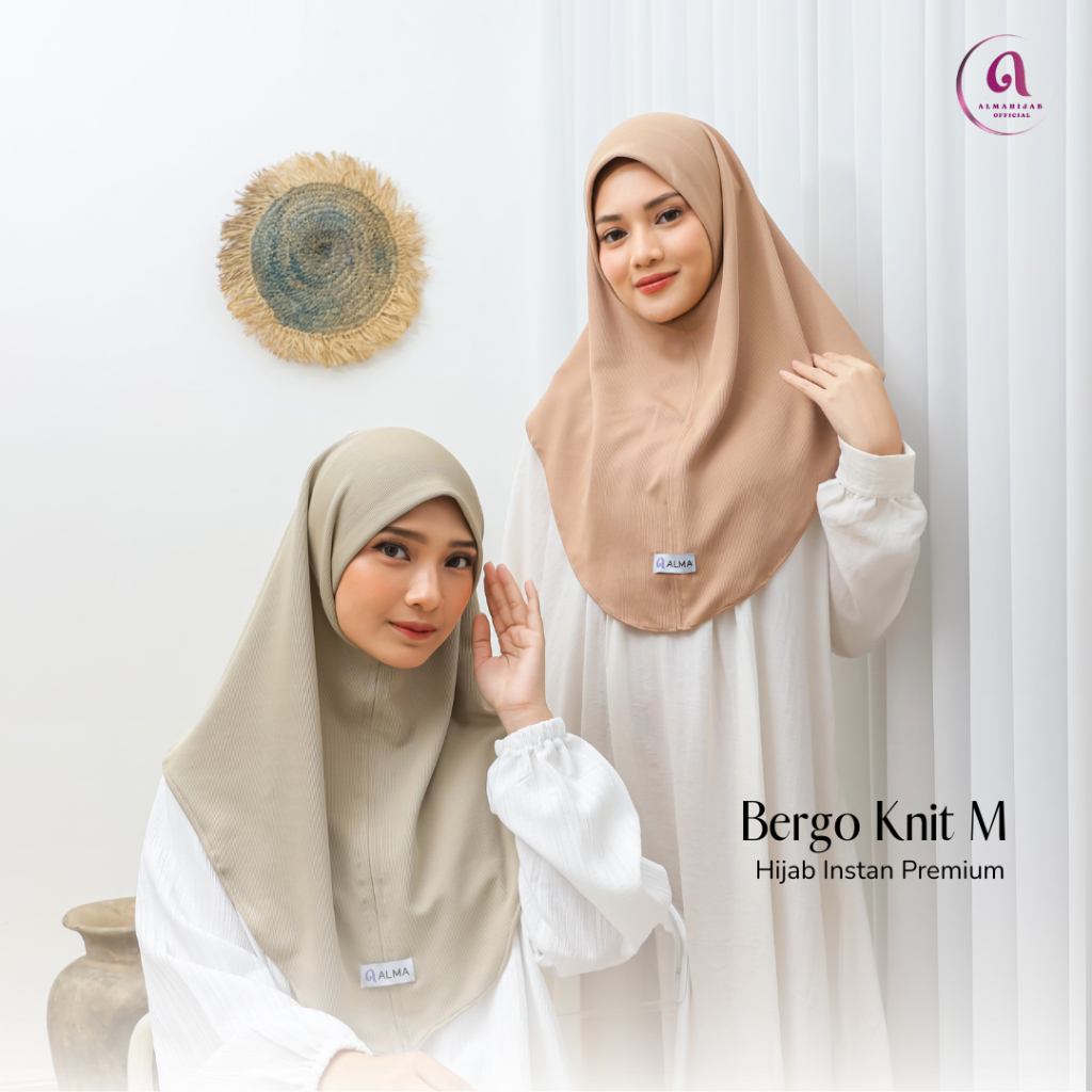 HIJAB BERGO KNIT ALMA // BERGO ALMA KNIT PREMIUM // KERUDUNG BERGO KNIT PET MALAY