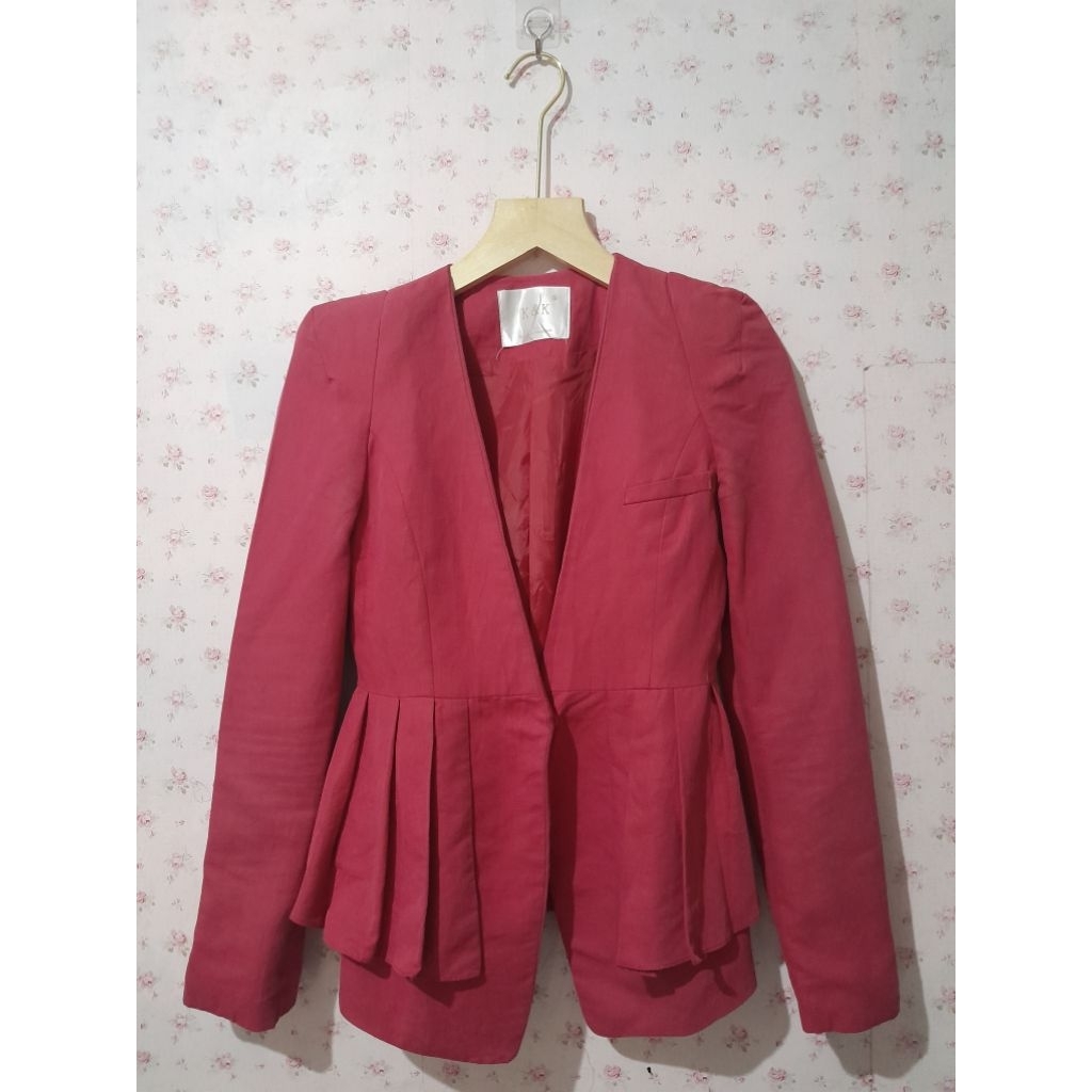 Blazer Peplum Pink Fuchia