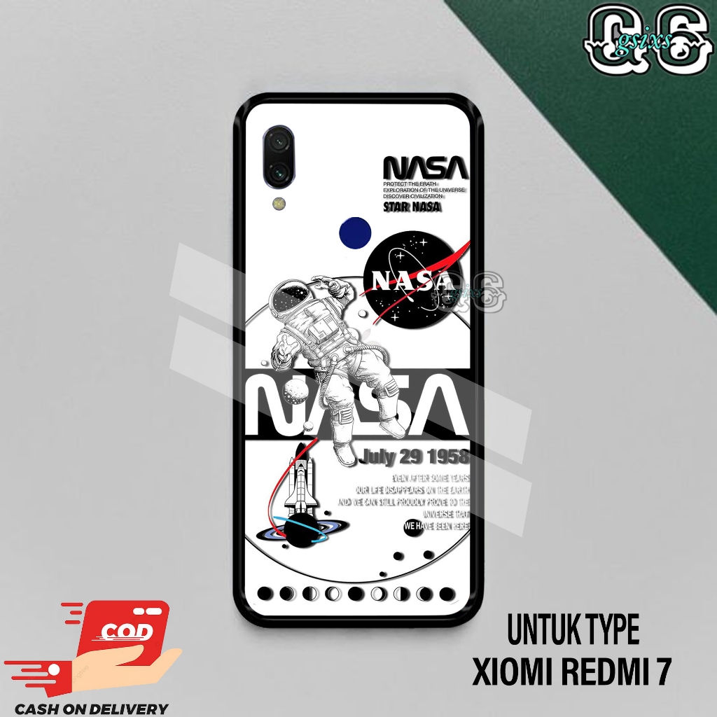 [gsixs_case]case xiaomi redmi 7 - case Glossy-Pelindung )case(NASA)softcase hp-case hp-casing hp-sil