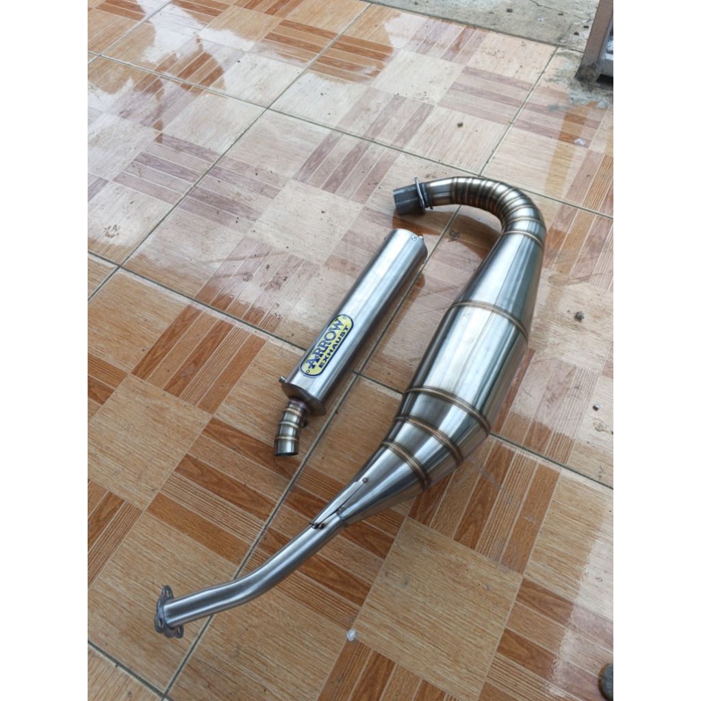 Knalpot Satria 2 tak Arrow model repsol kolong stainles