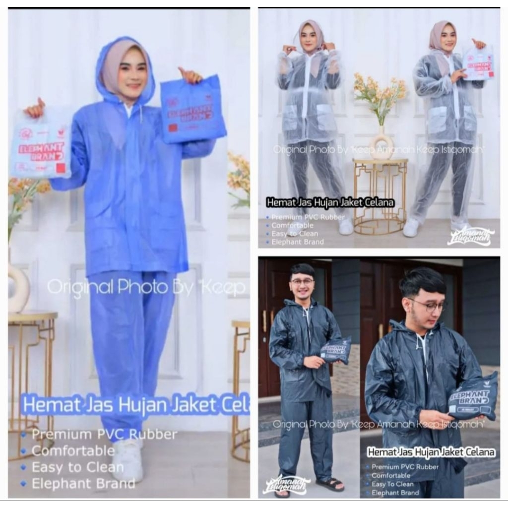 jas hujan jc hemart merk elephant brand