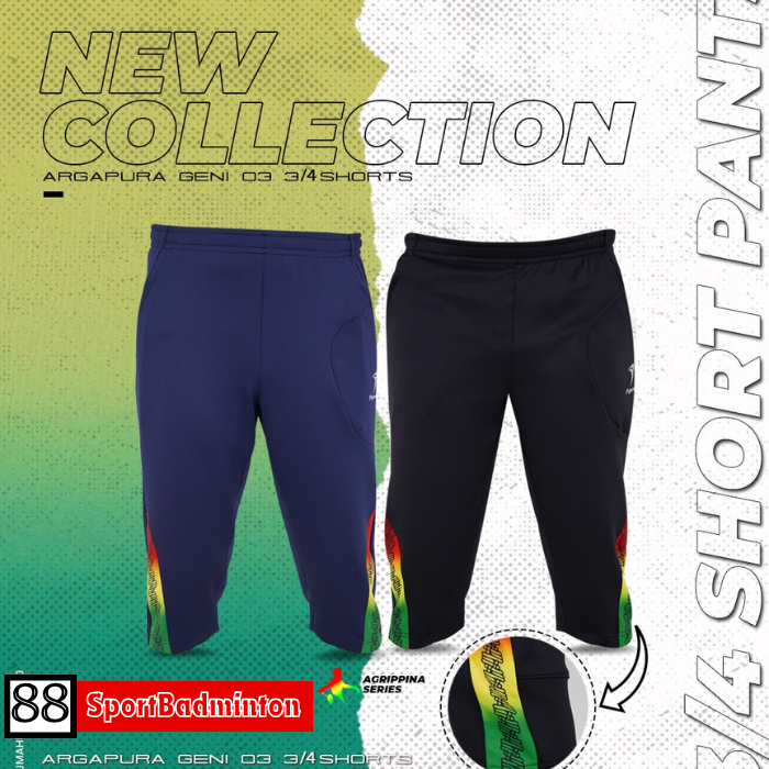 Flypower ARGAPURA GENI 03 Pants 3/4 Unisex Agrippina Series - Celana Badminton Original Flypower