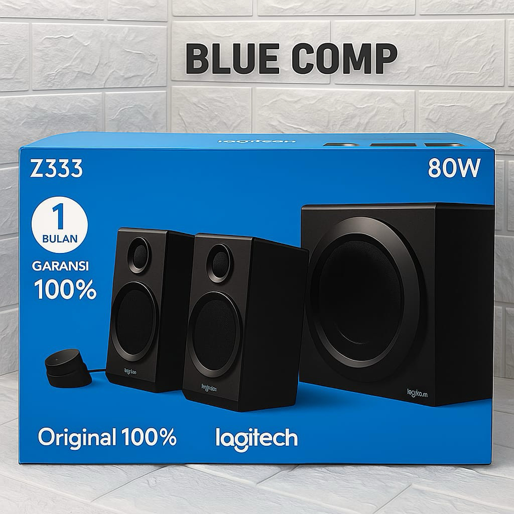 Speaker Logitech Z333 80W Subwoofer Bass Kuat Suara Jernih & Nendang Bisa Untuk Handphone Laptop Kom
