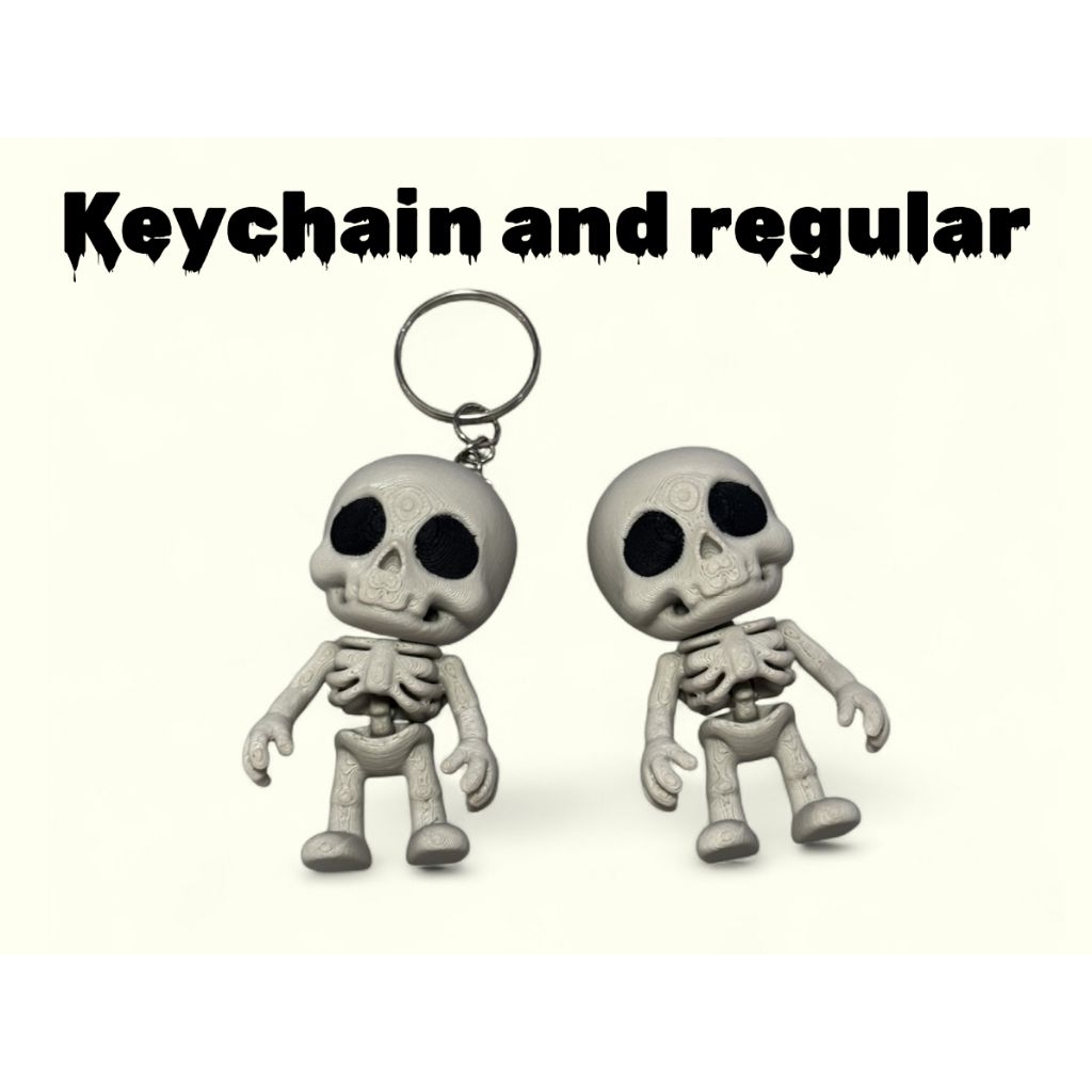 Keychain Flexi Skeleton/gantungan kunci tengkorak bisa digerakan/mainan Anak