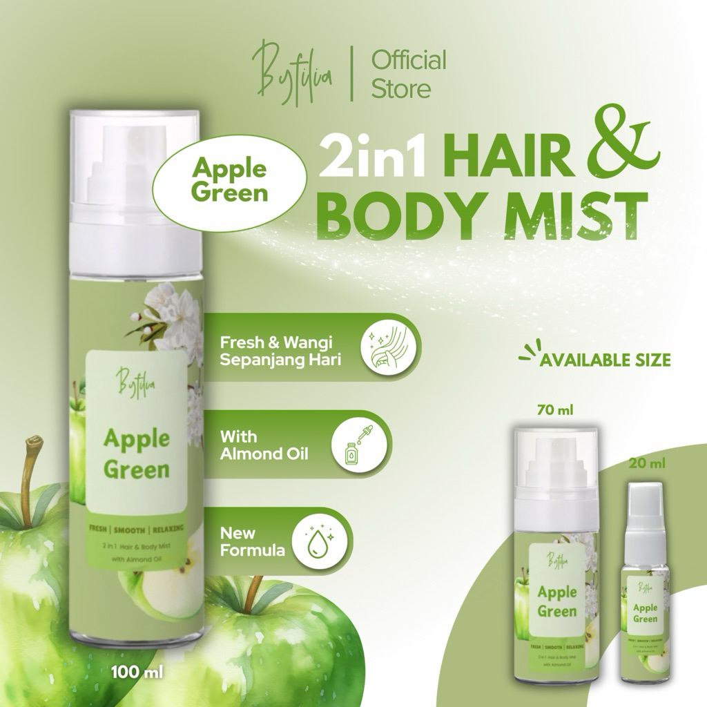 BYFILIA — APPLE GREEN 2in1 Hair and Body Mist Parfum Hairmist Bodymist