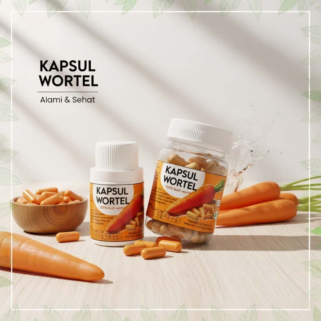 Kapsul Wortel Sehat Mata Vitamin Mata Isi 100pcs